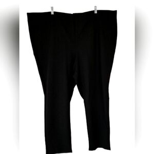 NWT H&M Women's Plus Flat Front Stretchy Cigarette/Ankle Pant Black 4XL